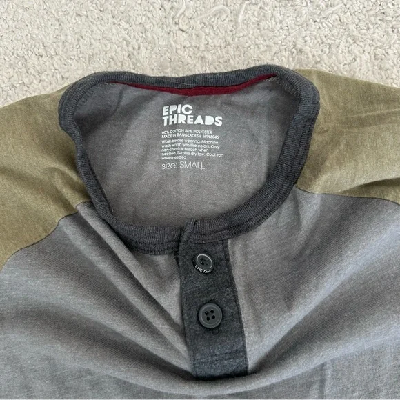 Epic Threads Boys Long Sleeve Henley Tshirt - Picture 7 of 12